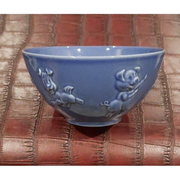 Jars Other - Jars France Blue Animals Raised Cereal Soup Bowl Monkey Pig Mouse Cat Dog Bunny